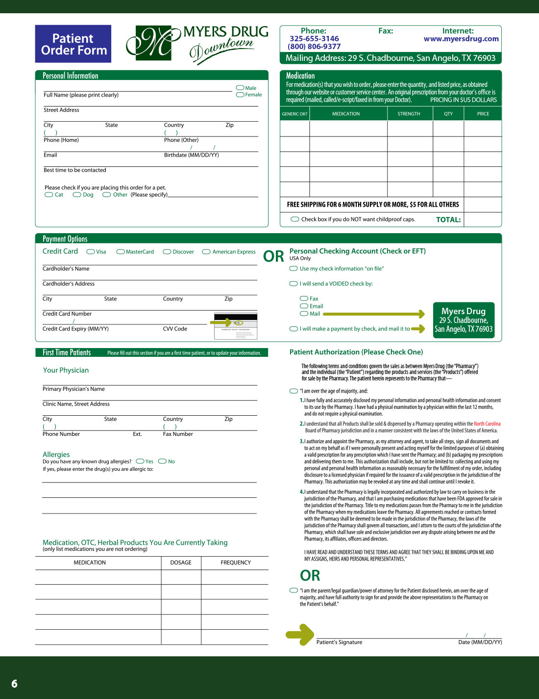 6/12 Generic Drug Discount Program Myers Drug Medicine, nutrition
