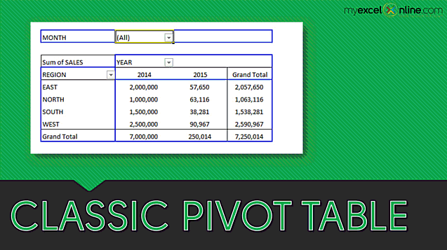Classic Pivot Table Layout View