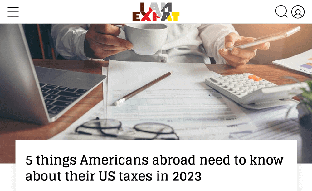 In The Media with US Expat Tax Experts MyExpatTaxes