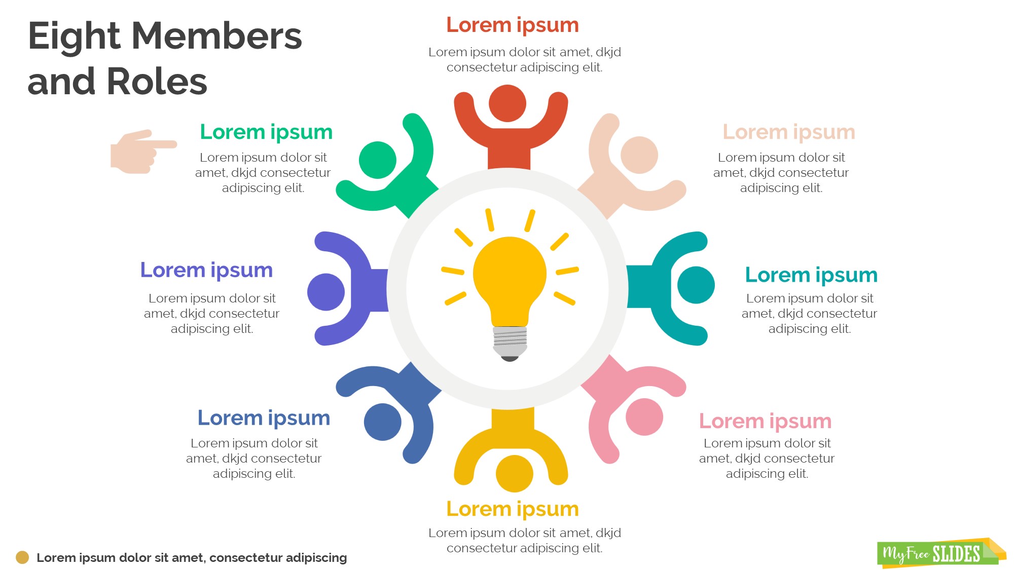 Eight Members & Roles Infographic Template MyFreeSlides
