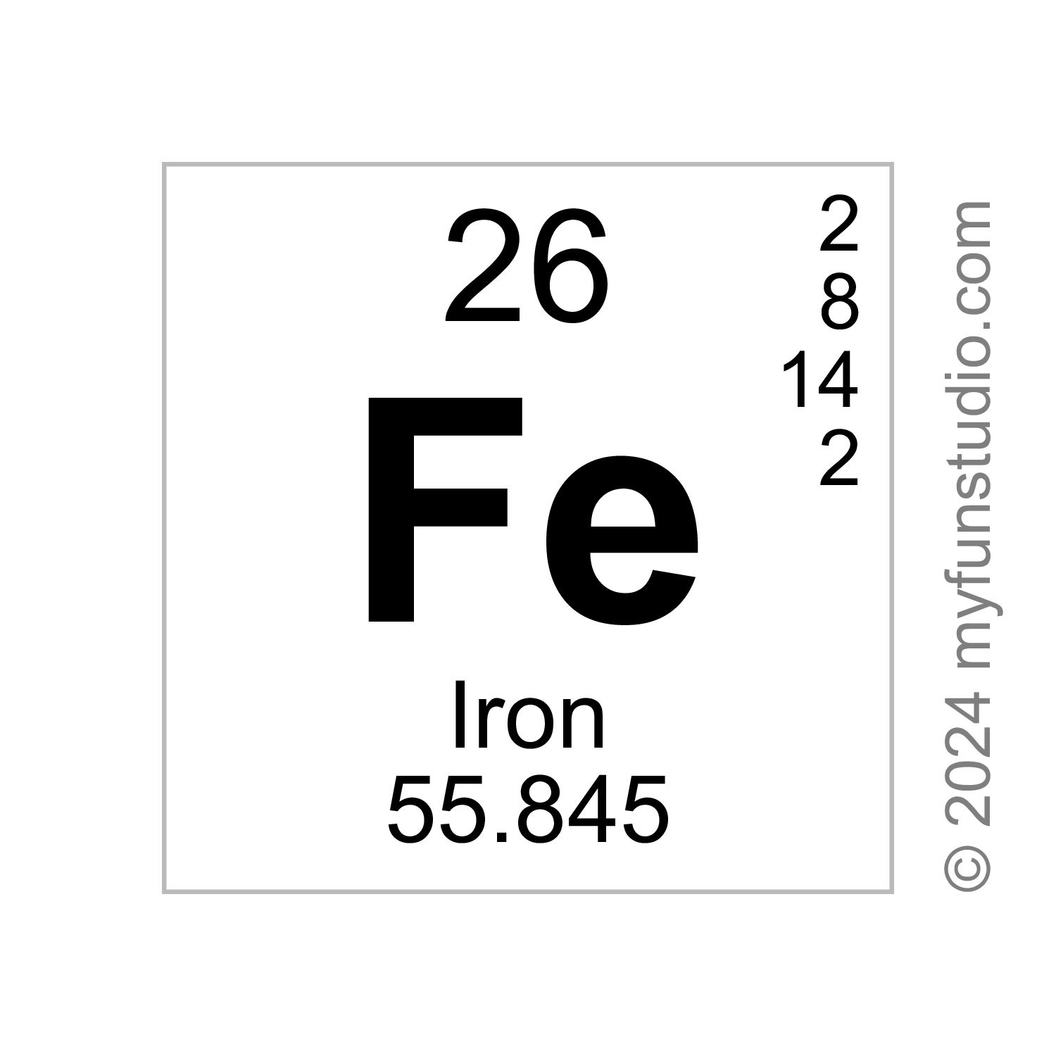 'fe' Elements of the Periodic Table Writer » My Fun Studio