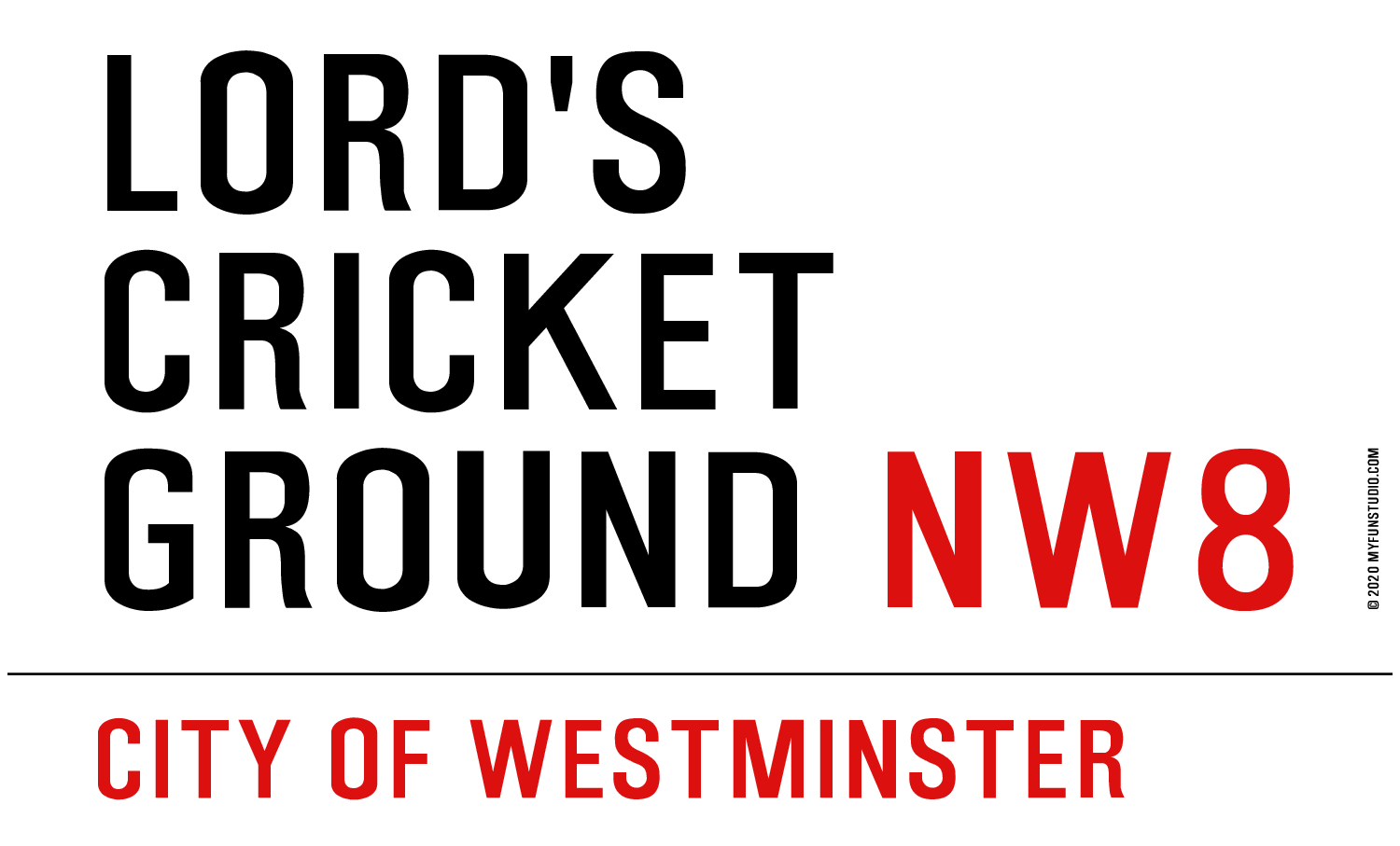 'LORD'S CRICKET GROUND' London Street Sign Writer » My Fun Studio