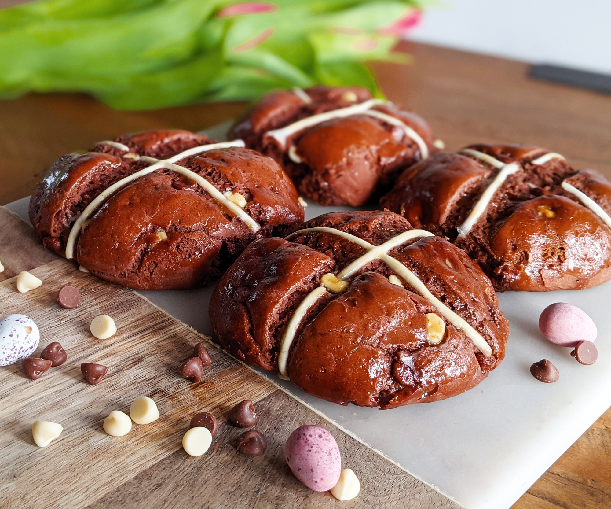 Chocolate Hot Cross Buns (GF) My Gluten Free Guide