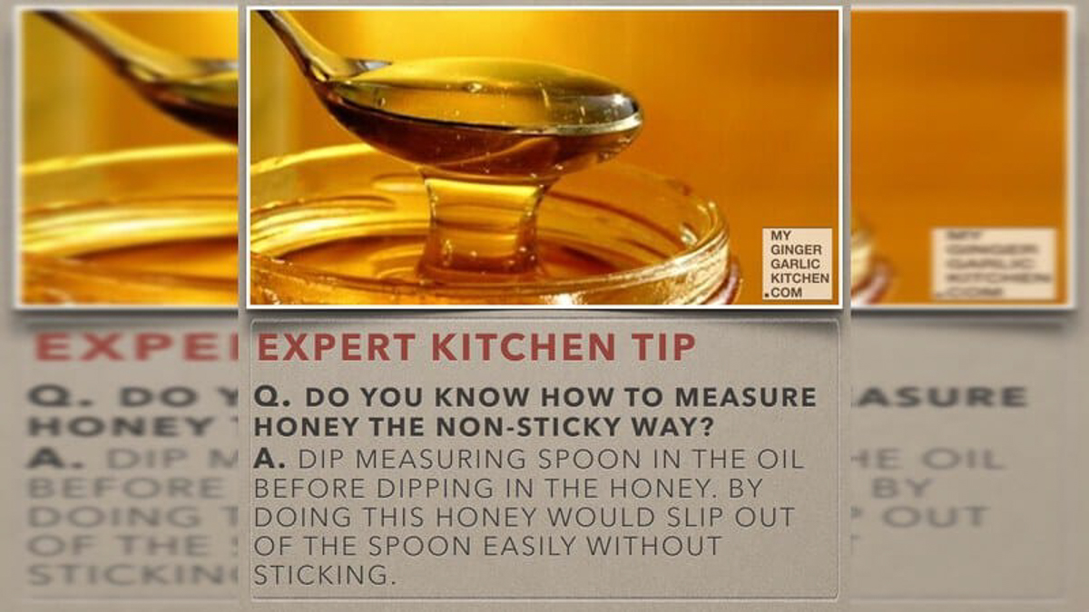 How to measure honey the nonsticky way (CookingTip)