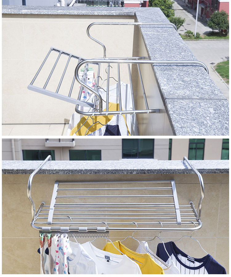 Foldable Stainless Steel Extendable Drying Rack Outdoors & Indoors
