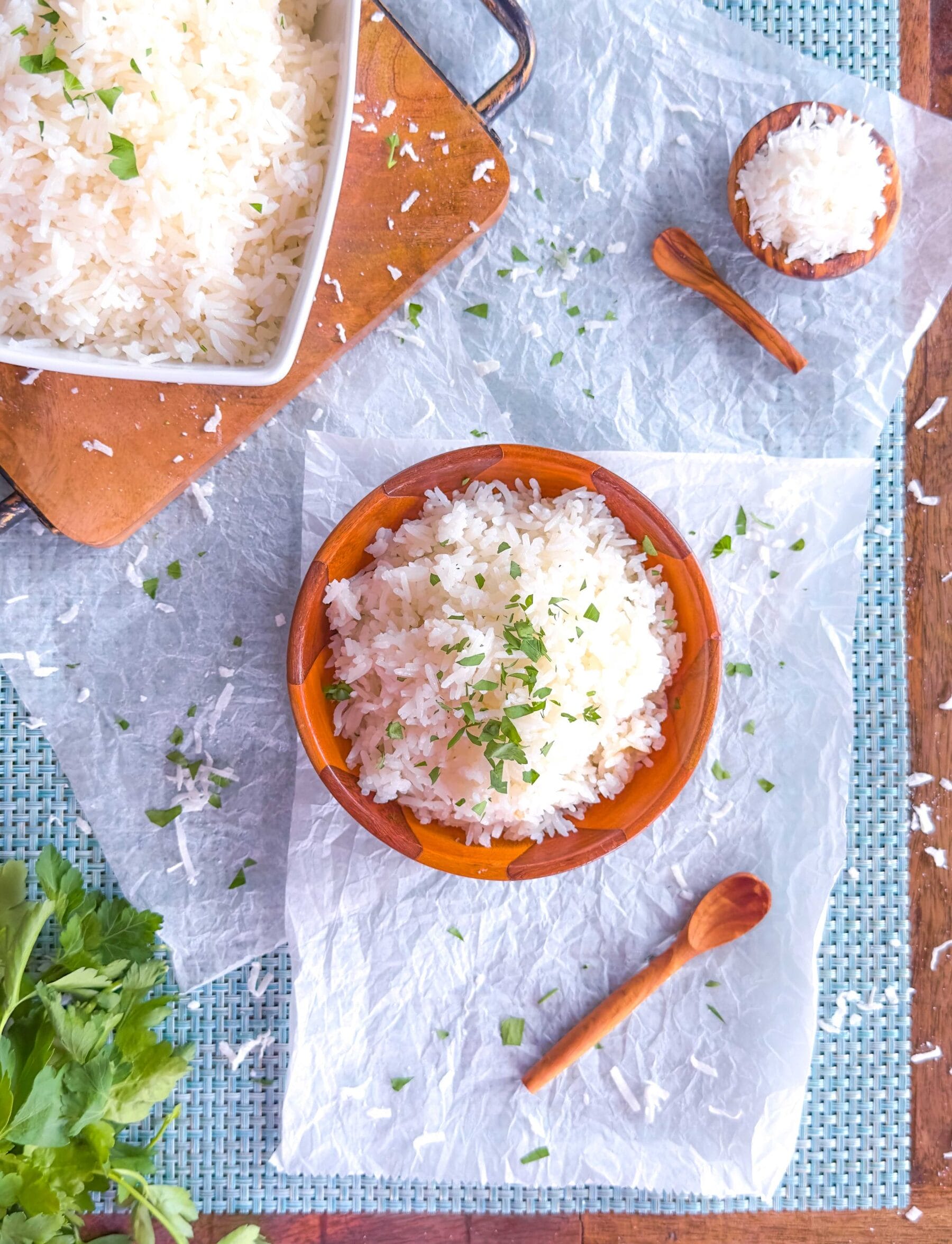 Coconut Jasmine Rice (Rice Cooker and Stovetop Recipe)