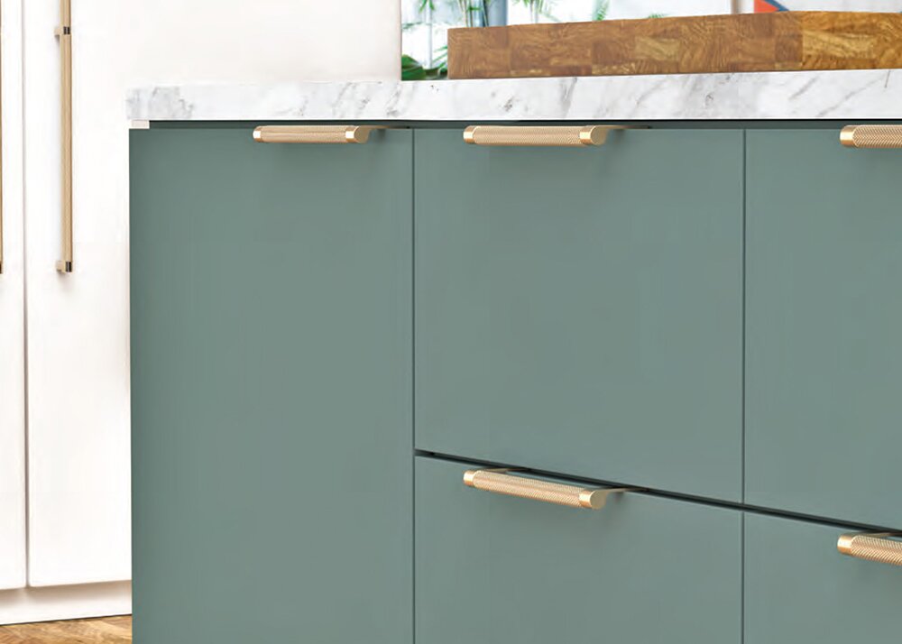 Emtek Select Knurled Edge Pulls & Appliance Pulls in Satin Brass