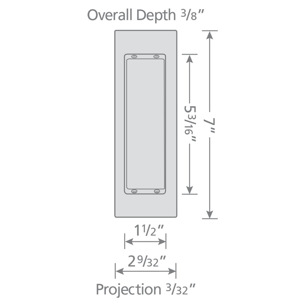 Pocket Door Hardware Collection Large Modern Rectangle Privacy Pocket