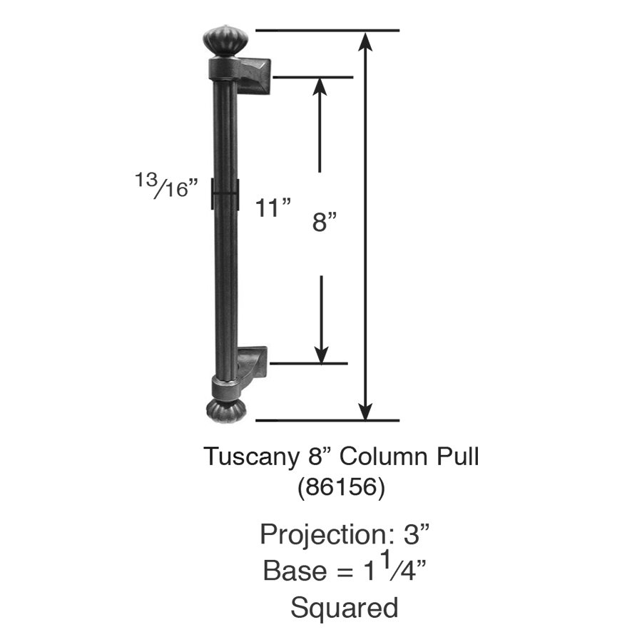 Lost Wax Cast Bronze Collection Tuscany 8" Centers Column Concealed