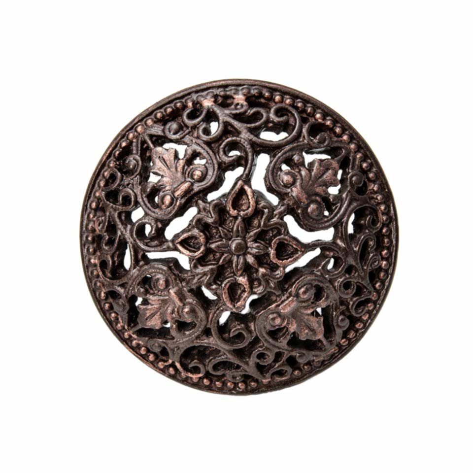 Juliane Grace Collection Large Knob in Antique Brass by Carpe Diem