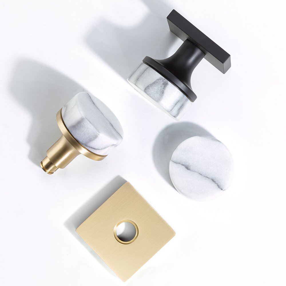 Select Knobs Passage Square Rosette with Concealed Screws Conical