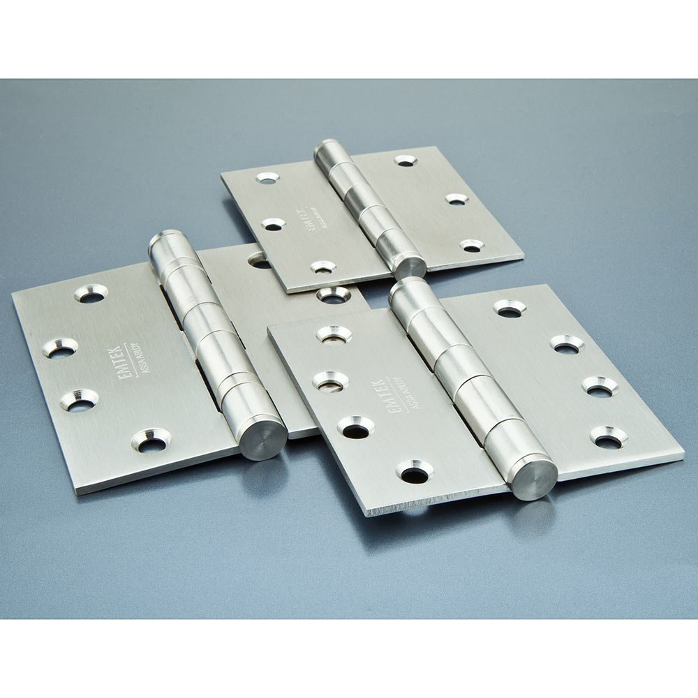 Door Accessories 4" x 4" Square Heavy Duty Ball Bearing Stainless Steel Hinges Emtek
