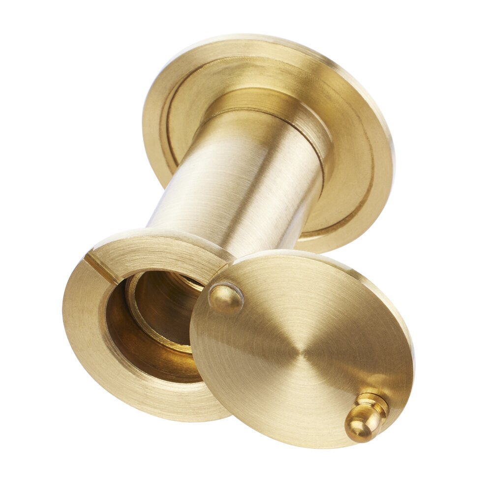 Door Accessories Collection Solid Brass Peephole in Satin Brass by