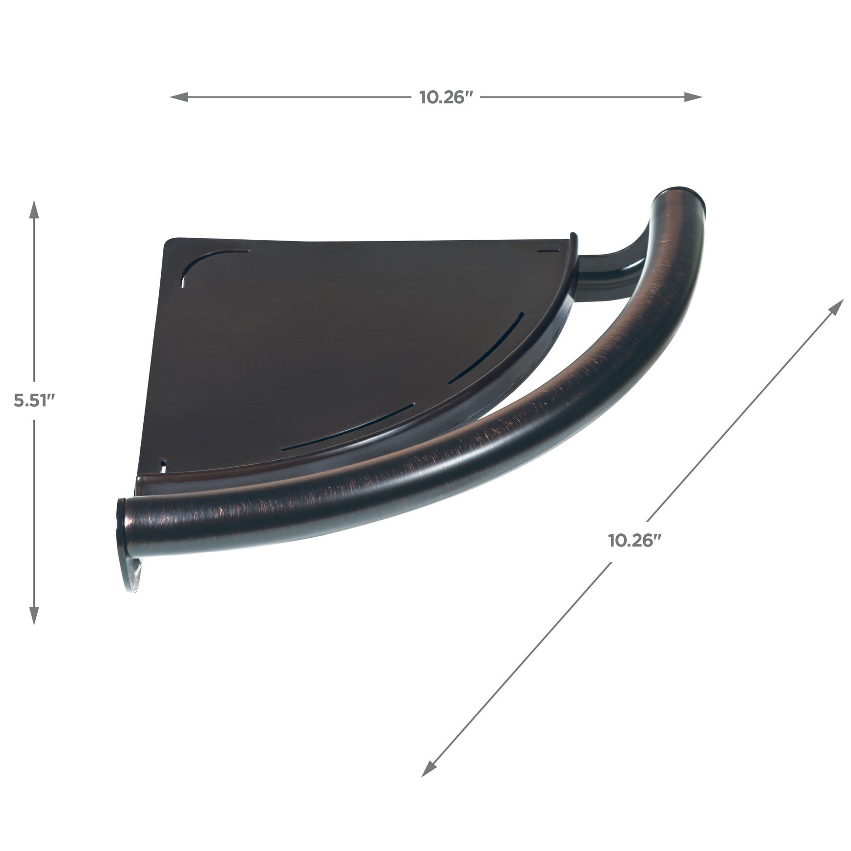 Contemporary Grab Bars Collection Corner Shelf with Assist Bar in