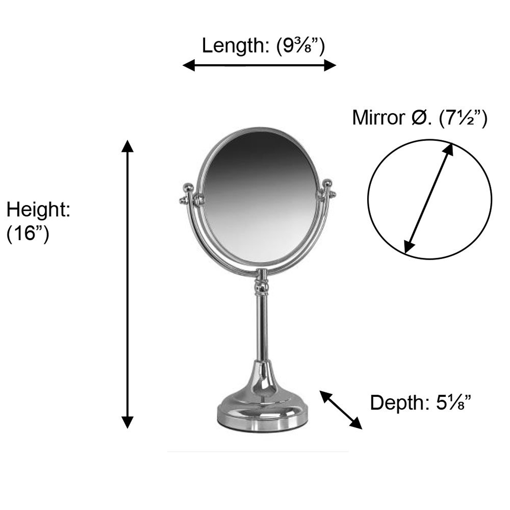Classic Freestanding x3 Mag Mirror in Chrome Valsan M682CR