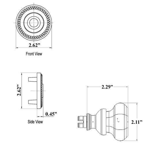 Newport Collection Passage Knob Newport Rosette with Chambord