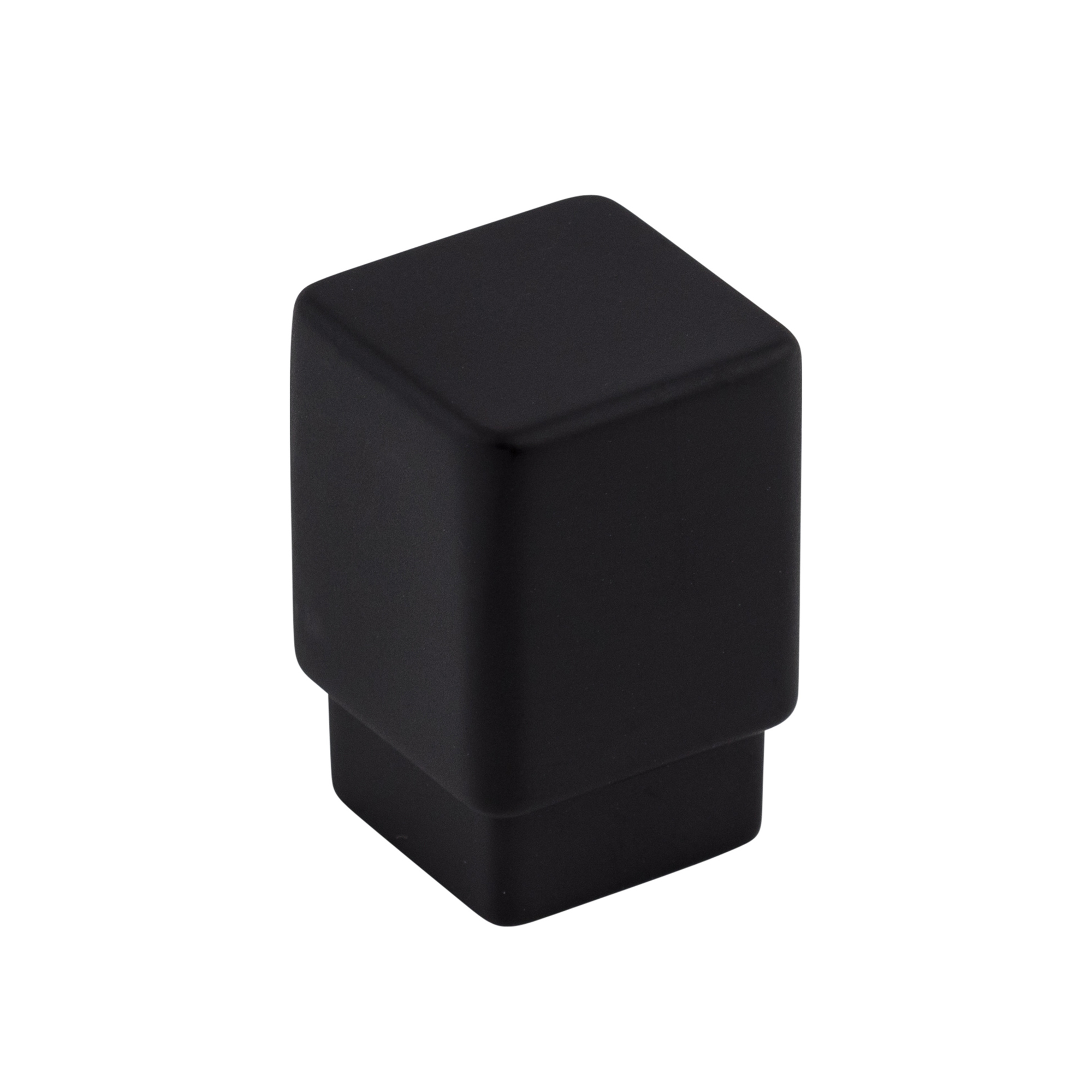 Sanctuary Collection Tapered 3/4" Long Square Knob in Flat Black by