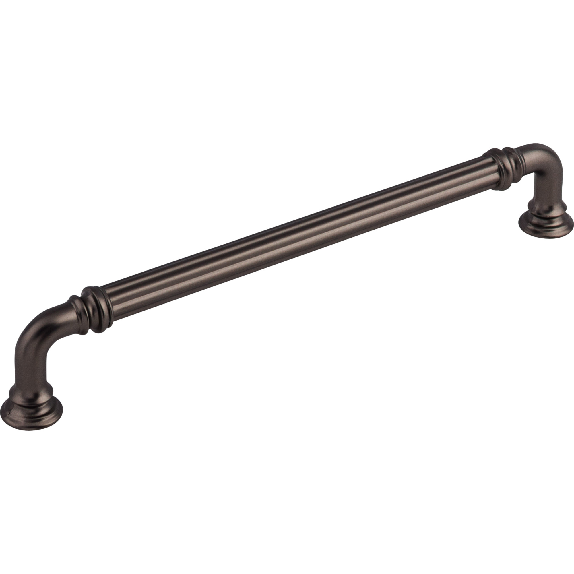 Chareau Collection Reeded 7" Centers Bar Pull in Ash Gray by Top