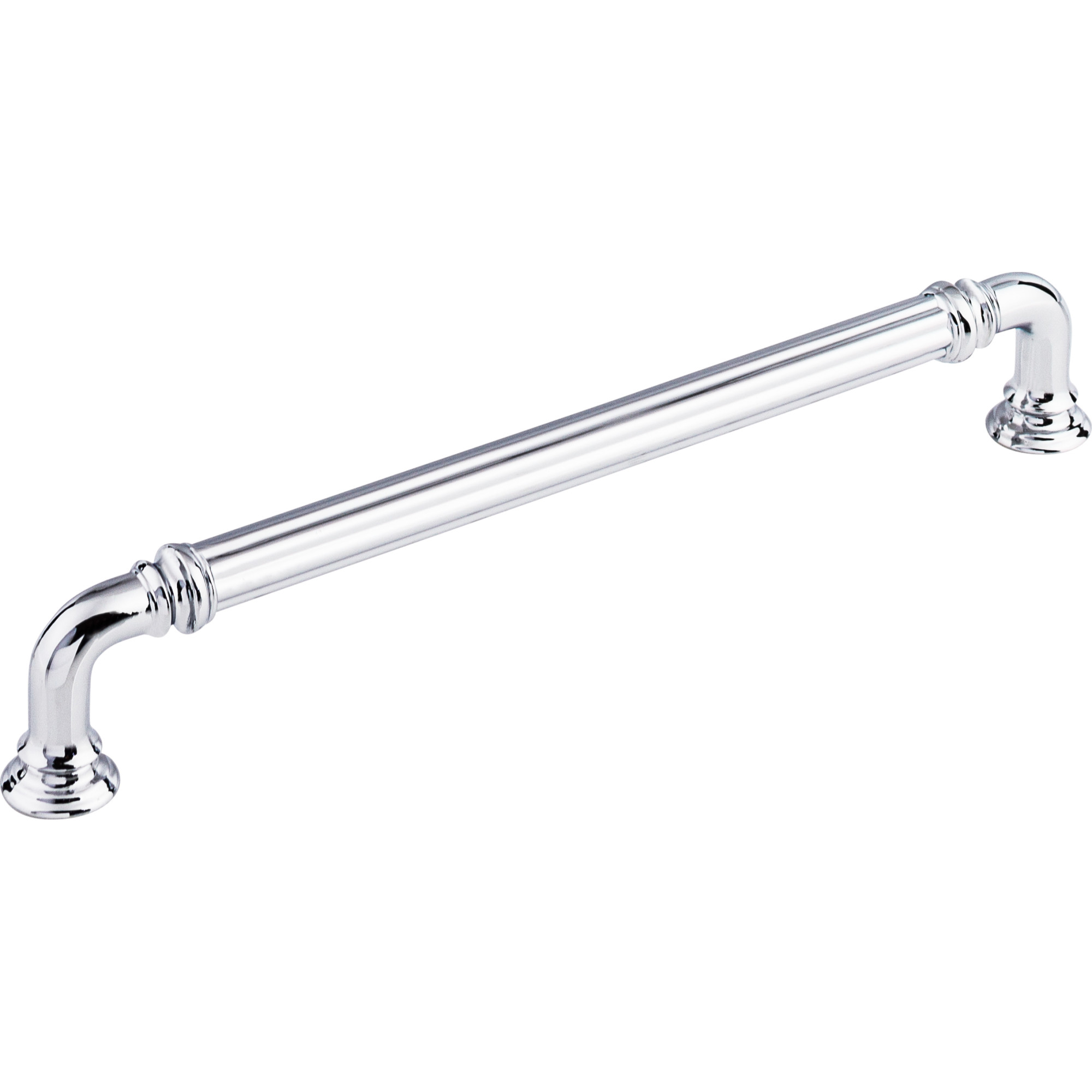 Chareau Collection Reeded 7" Centers Bar Pull in Polished Chrome by