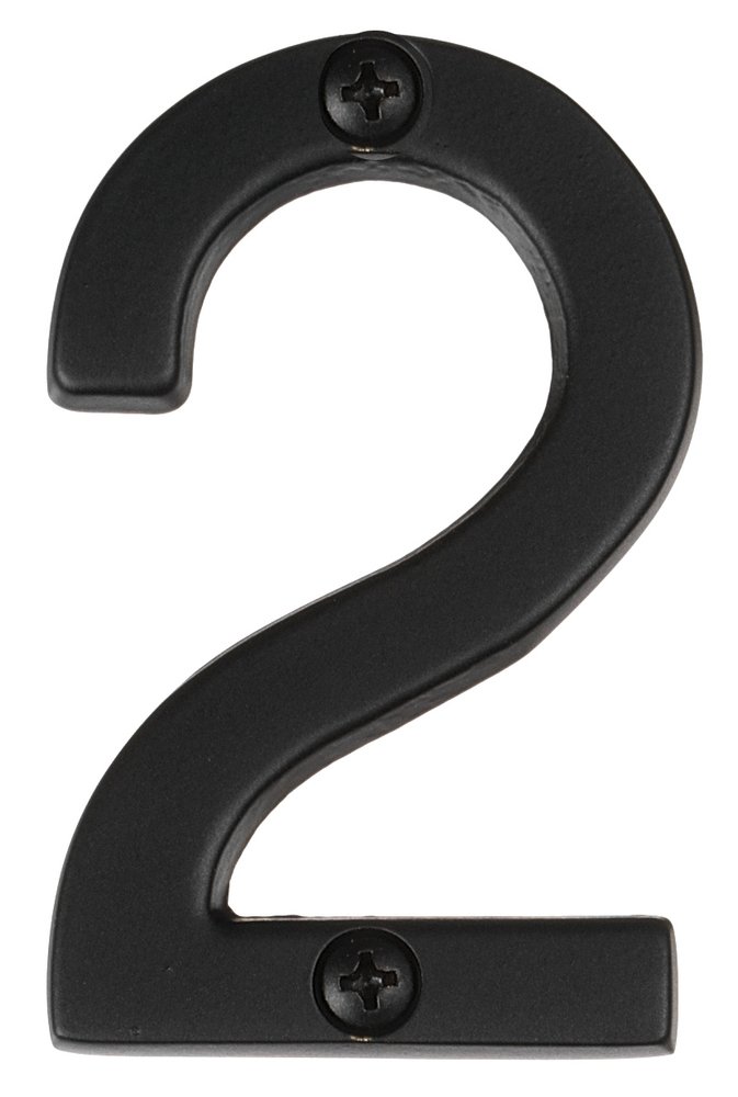 House Numbers Collection 3" House Number ( 2 ) in Matte Black by Alno
