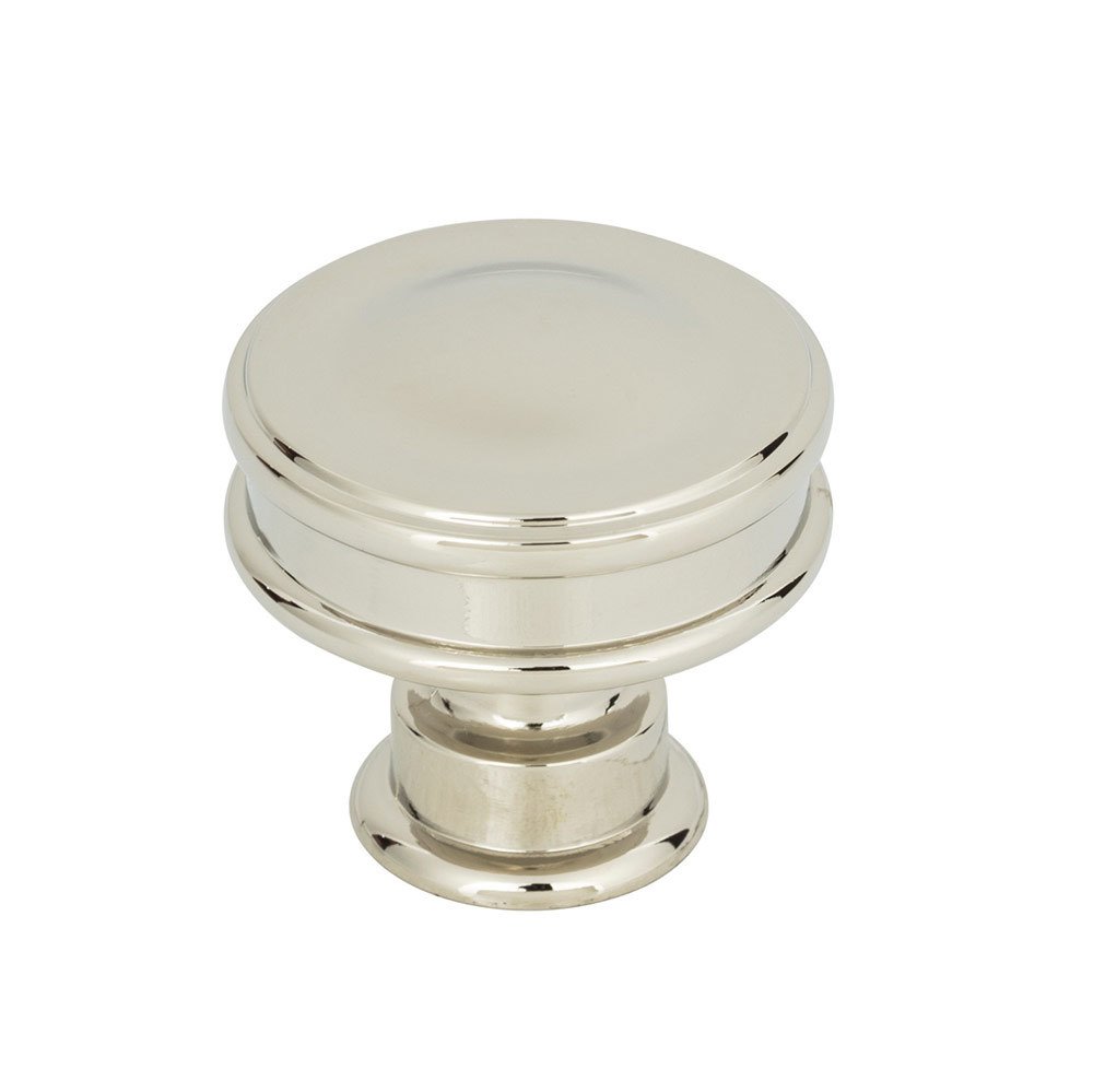 Oskar Collection 1 1/4" Round Knob in Polished Nickel by Atlas