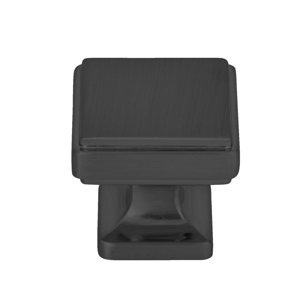 Kate Collection 1 1/4" Square Knob in Matte Black by Atlas Homewares