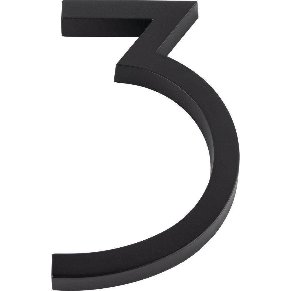 House Numbers Avalon Collection Modern Large 3 House Number in Matte