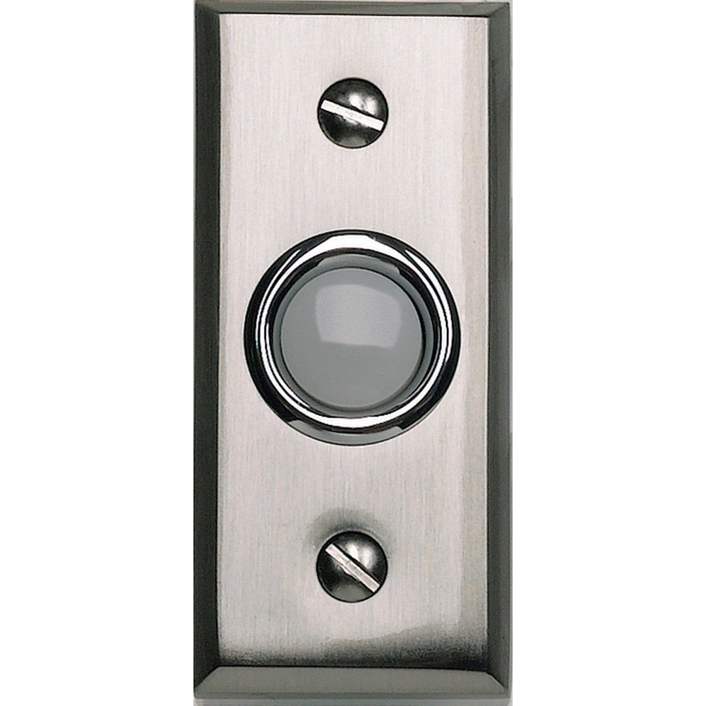 Doorbell Collection Button Door Bell in Brushed Nickel by Atlas