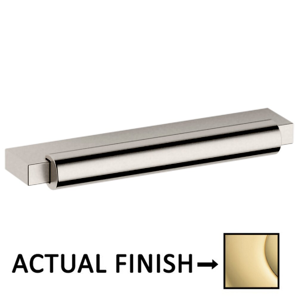 Estate Hardware Collection 4" Centers Modern Pull in Unlacquered Brass by Baldwin