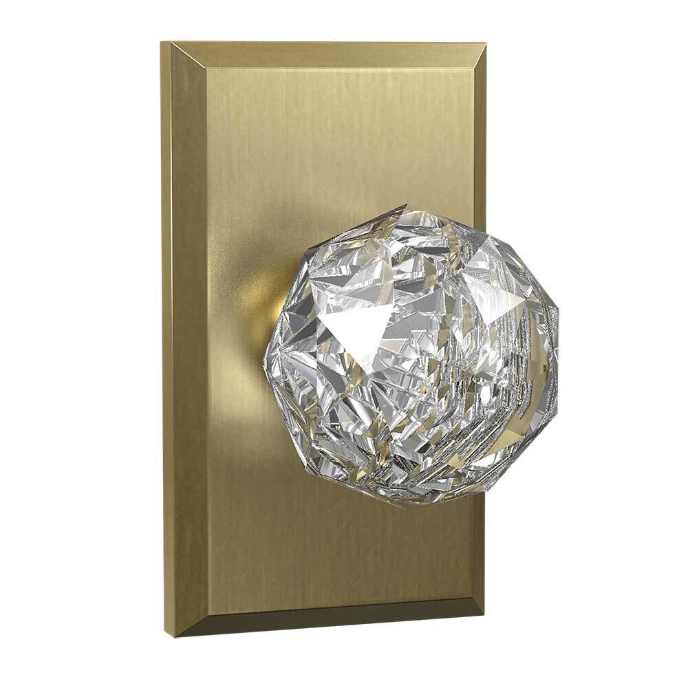 Solid Brass Crystal Knob Series Collection Dummy Large Rectangular