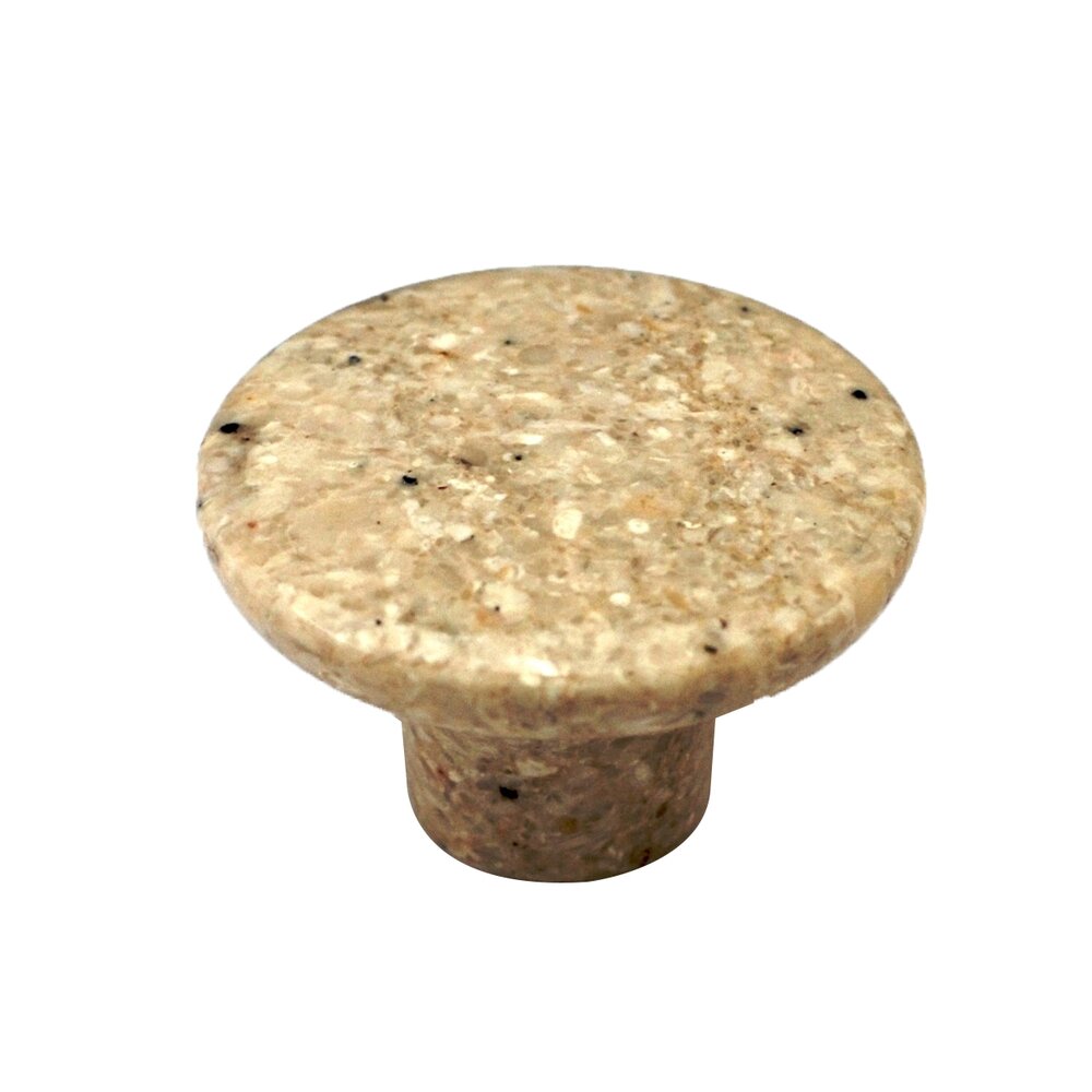 Marble Knob & Pull Collection Circle Knob in Beige by Cal Crystal RN1BG MyKnobs