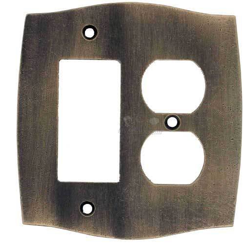 Colonial Collection Combo GFI/Duplex Outlet Colonial Switchplate in