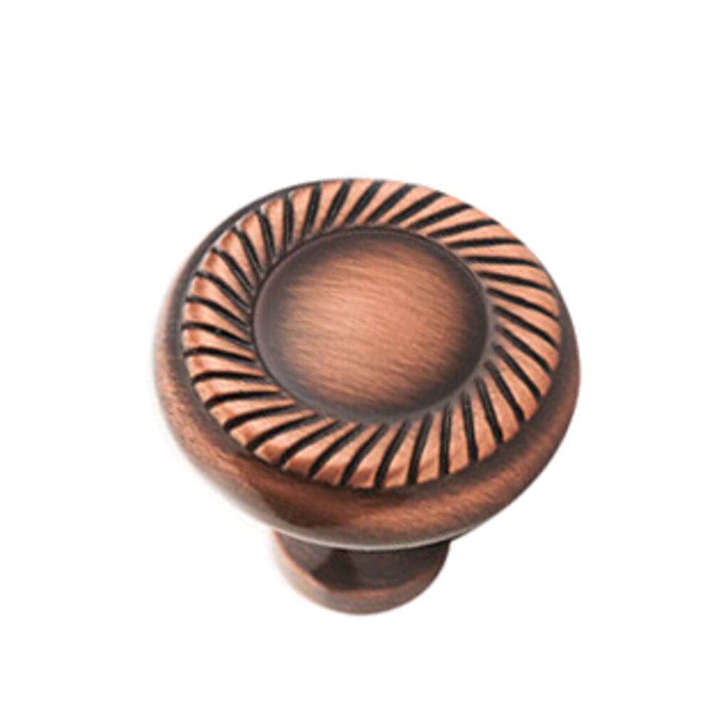 Knobs Collection 1 1/4" Rope Knob In Antique Copper by Colonial