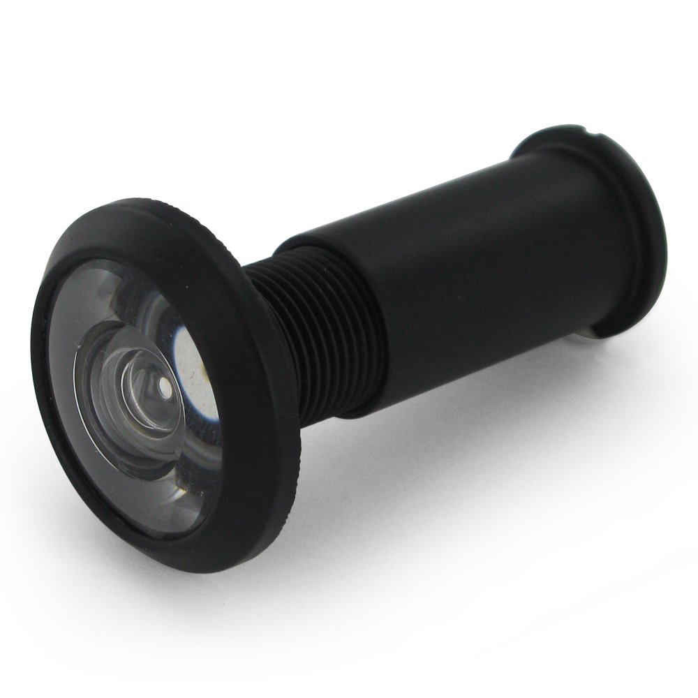 Door Accessories Collection Solid Brass Door Viewer in Paint Black by