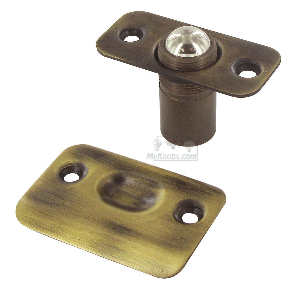 Door Catches Collection Solid Brass Ball Catch with Round Corners in