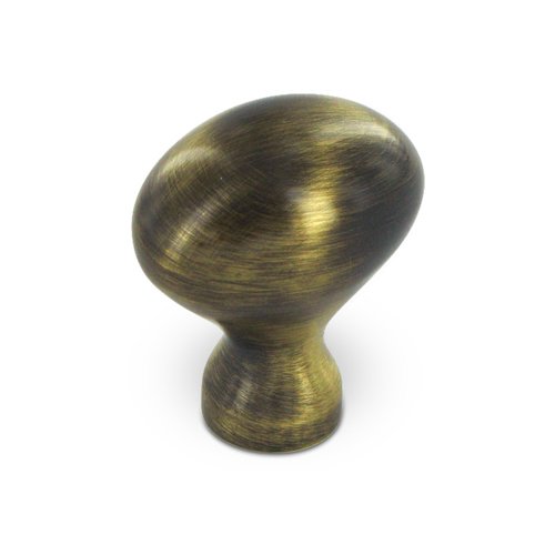 Solid Brass Knobs Collection Solid Brass 1 1/4" Oval Egg Knob in