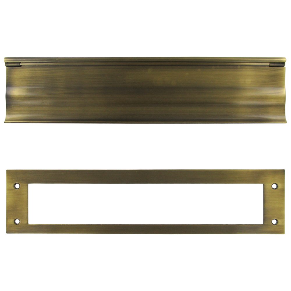 Mail Slots Collection Solid Brass Heavy Duty Mail Slot in Antique