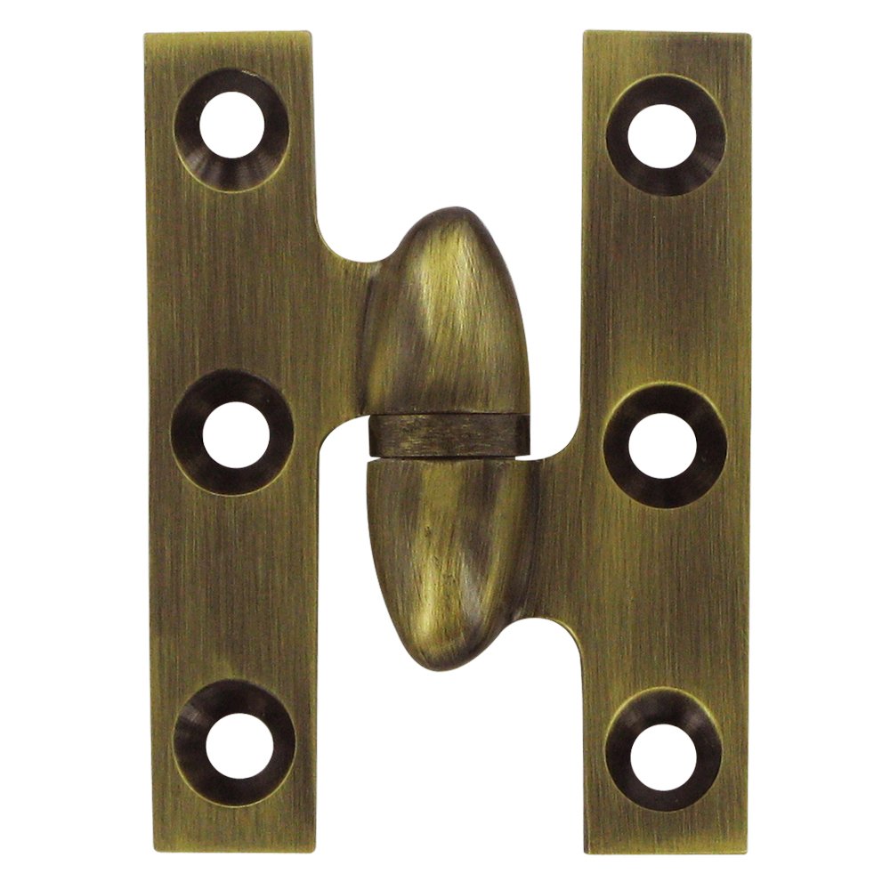 Solid Brass Olive Knuckle Hinges Solid Brass 2" x 1 1/2" Left Handed Olive Knuckle Hinge (Sold