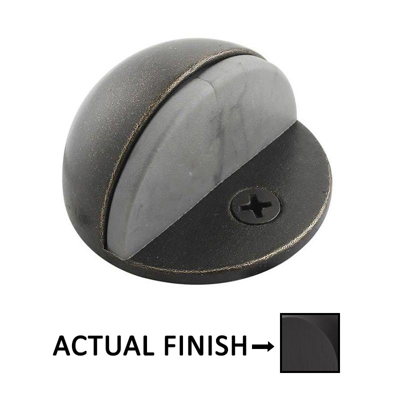 Door Accessories Collection Half Dome Door Stop in Flat Black by