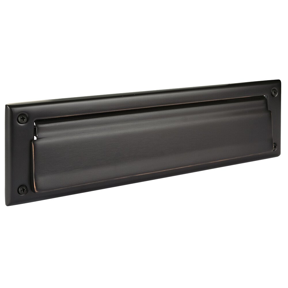 Door Accessories Collection Brass Mail Slot With Screws in Oil Rubbed