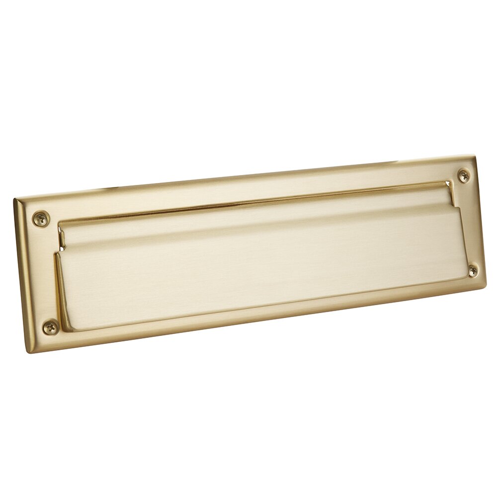 Door Accessories Collection Brass Mail Slot With Screws in Satin