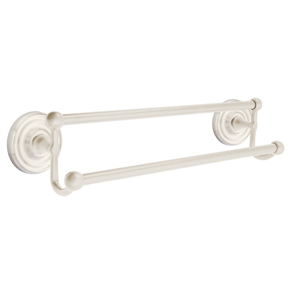 Traditional Brass Collection Regular 18" Double Towel Bar in Satin