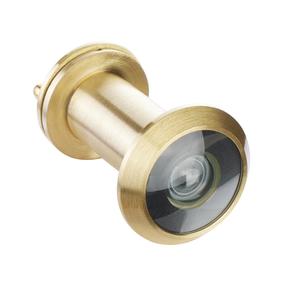 Door Accessories Collection Solid Brass Peephole in Satin Brass by