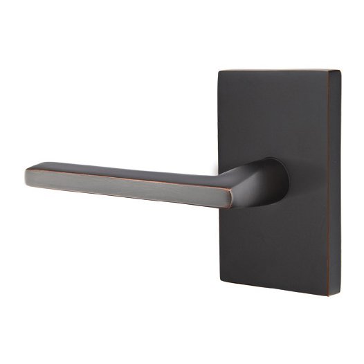 Brass Modern Hardware Collection Privacy Helios Left Handed Door Lever With Modern Rectangular