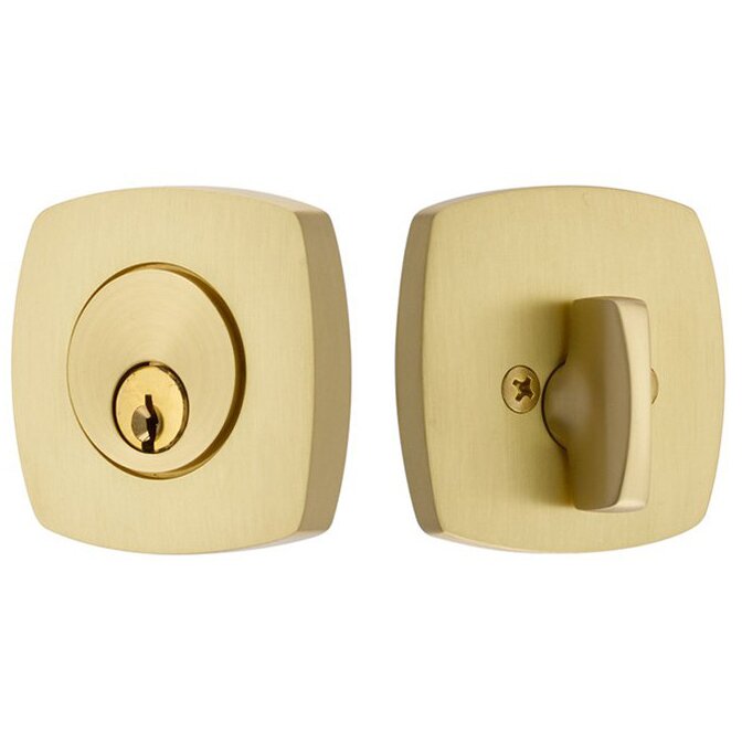 Solid Brass Deadbolts Collection Single Cylinder Deadbolt in Satin