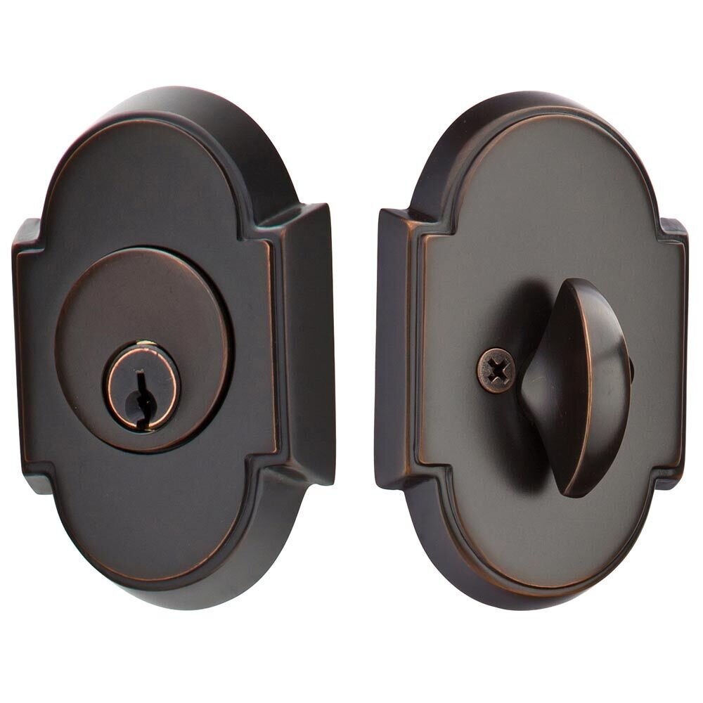 Solid Brass Deadbolts Collection 8 Single Cylinder Deadbolt in Oil