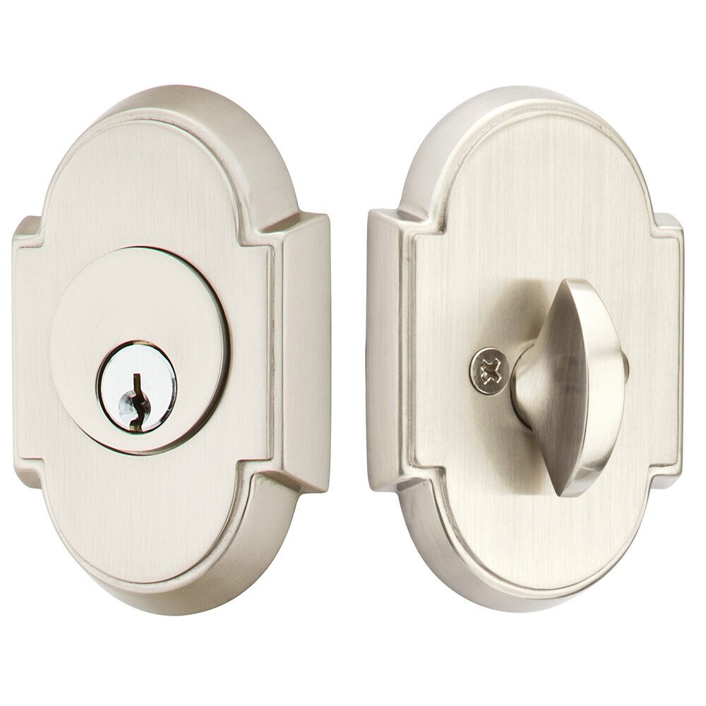 Solid Brass Deadbolts Collection 8 Single Cylinder Deadbolt in Satin
