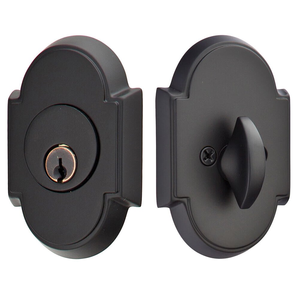 Solid Brass Deadbolts Collection 8 Single Cylinder Deadbolt in Flat