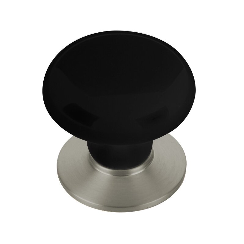 Porcelain 1 3/8" Diameter Ebony Porcelain Knob in Oil Rubbed Bronze
