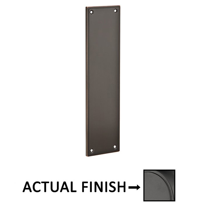 Door Accessories Collection Modern Push Plate in Flat Black by Emtek